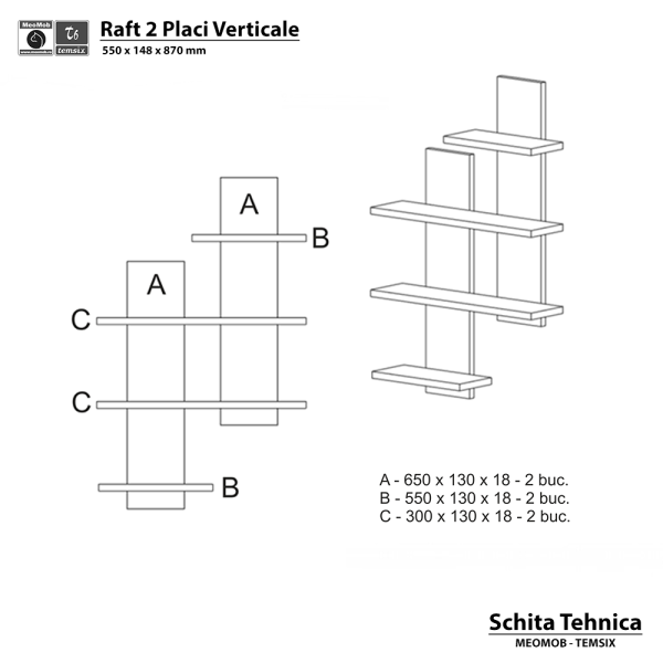 Raft 2 Placi Verticale - imagine 3