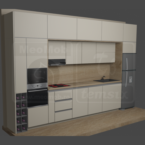 Bucatarie Liniara Mesteacan MDF